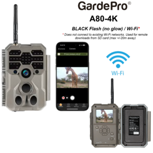 GardePro A80-4K (64MP) [Wi-Fi]* - BLACK FLASH + built-in viewer